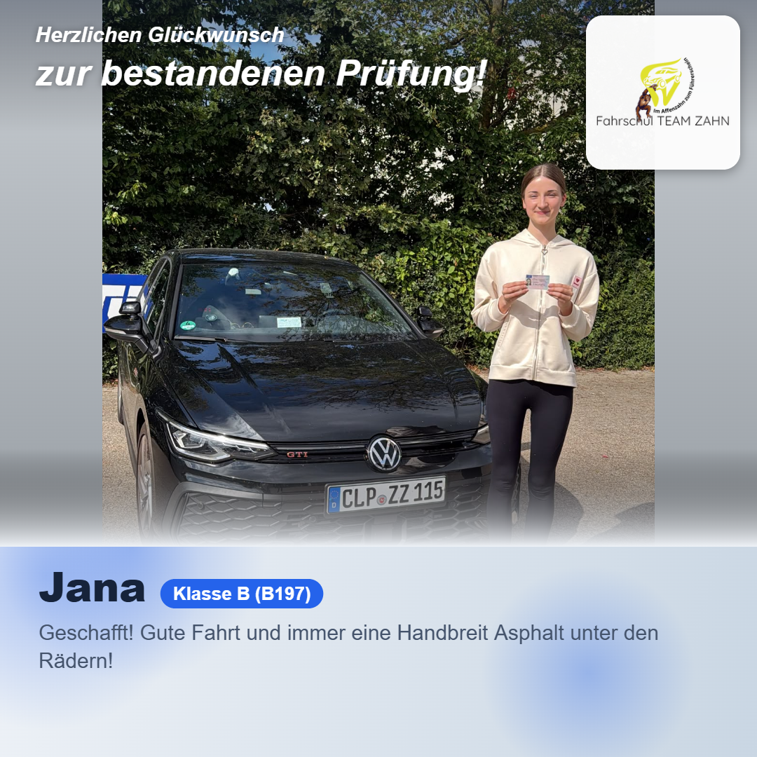 Bestandene Prüfungen Juli 2026
