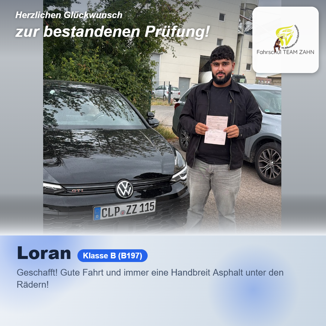 Bestandene Prüfungen Juli 2026