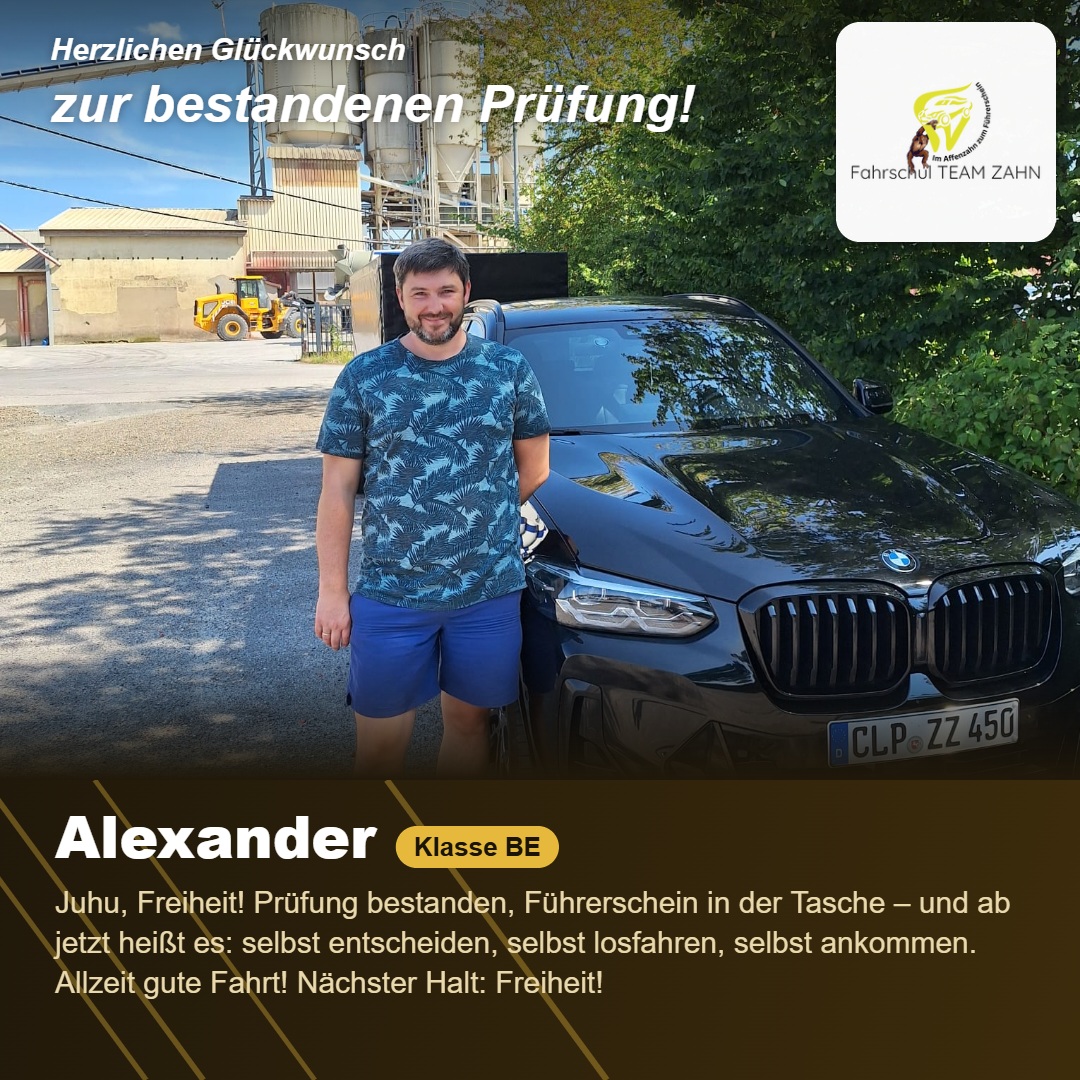 Bestandene Prüfungen August/September 2026