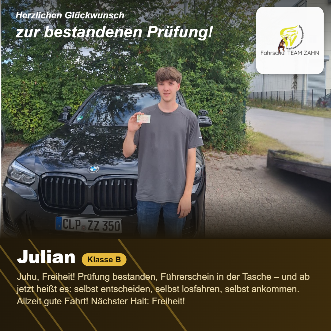Bestandene Prüfungen August/September 2026
